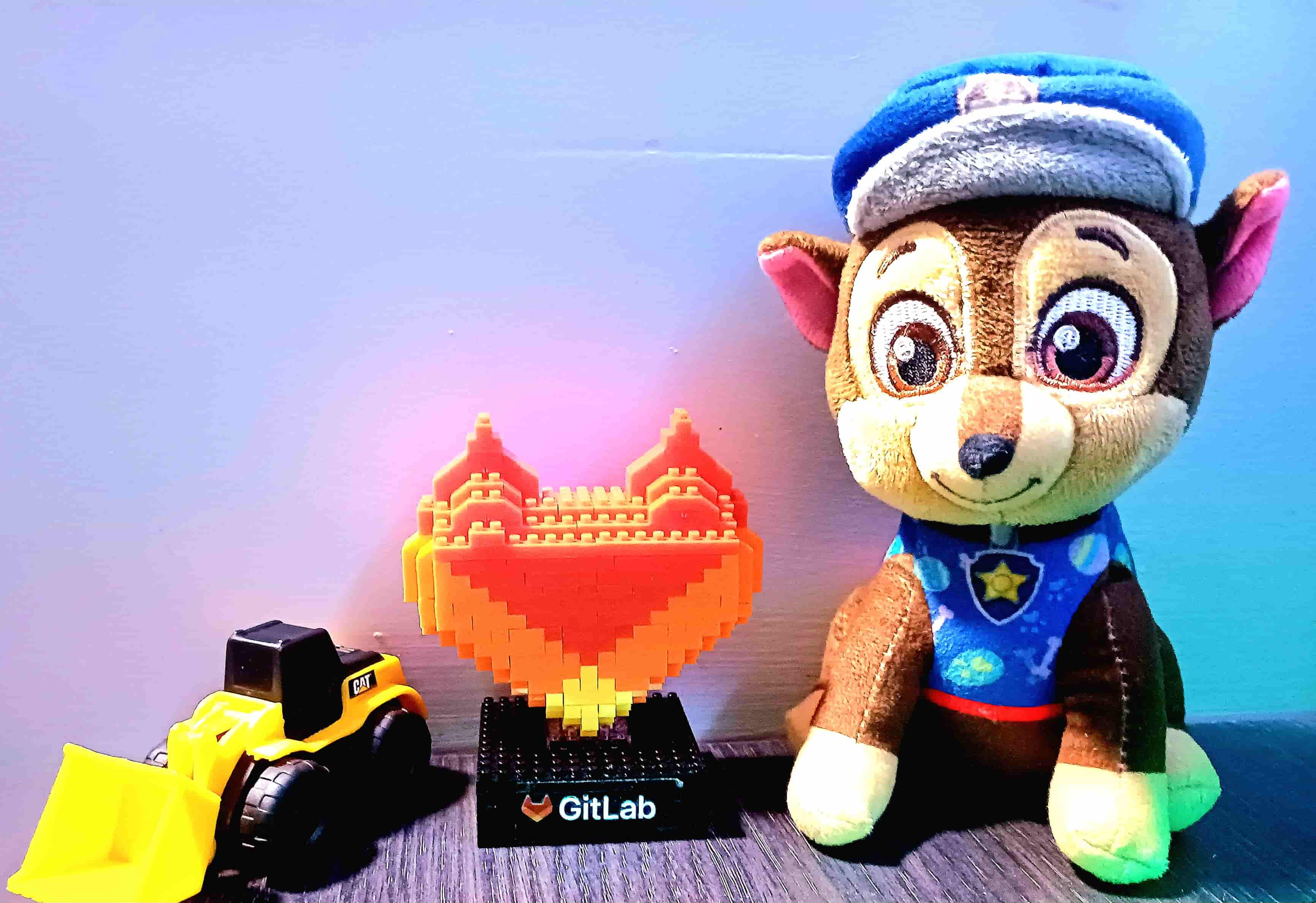 GitLab Lego set with Kroki contribution reward display
